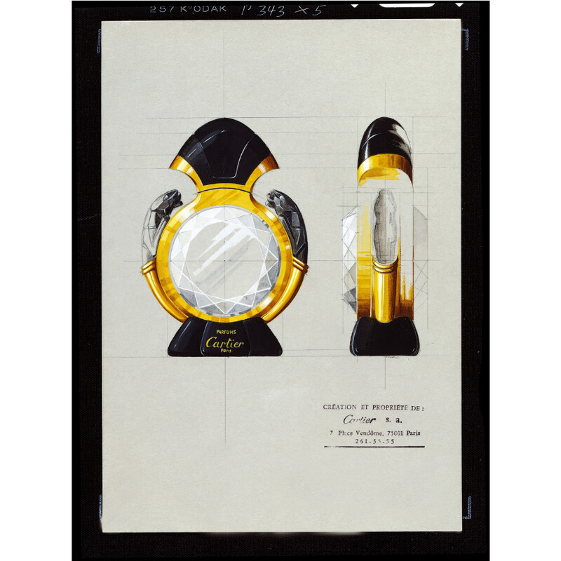 1987年卡地亞La Panthère美洲豹香水系列問世，瓶身設計即源自美洲豹珠寶設計靈感。