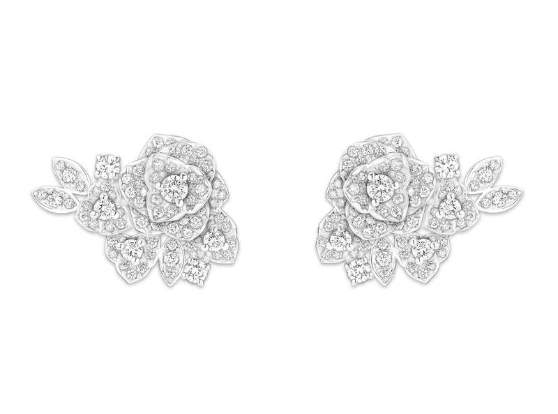 PIAGET Rose系列18K白金鑽石珠寶