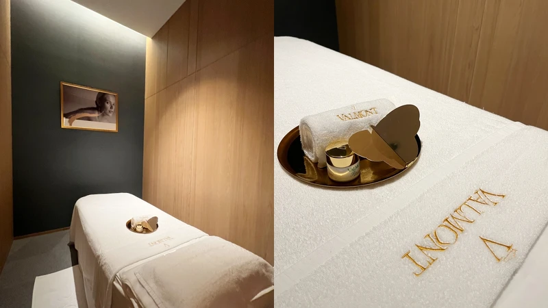 台北漢來大飯店Valmont Spa房間。 台北漢來大飯店Valmont Spa房間。