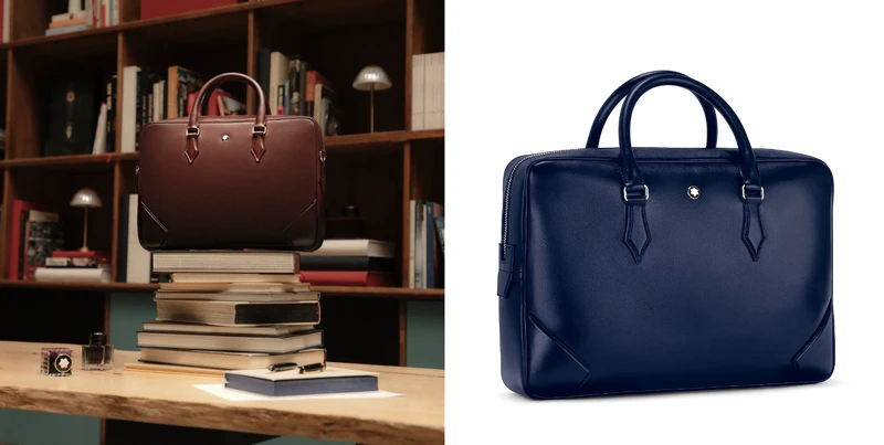 MONTBLANC 大師傑作系列公事包,NT58,200 / 勃根地紅、典雅灰 NT65,500。 MONTBLANC 大師傑作系列公事包,NT58,200 / 勃根地紅、典雅灰 NT65,500。