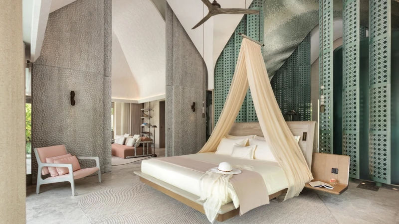 JOALI Being海灘別墅以粉彩綠為主色調 JOALI Being海灘別墅以粉彩綠為主色調