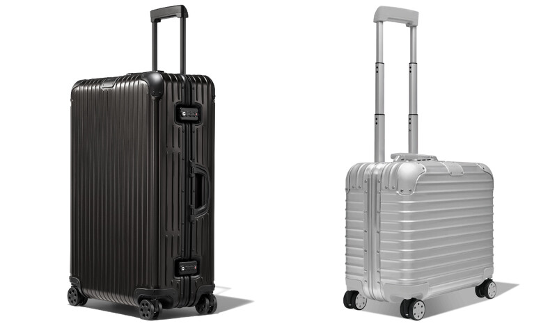 RIMOWA Original系列 Check-In L Black黑色行李箱，NT 60,200；RIMOWA Original Compact Silver銀色行李箱，NT49,200。