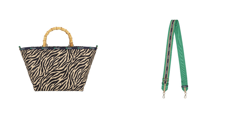 迷幻斑馬紋中型竹節托特包NT$8,000、迷幻斑馬紋50MM可拆式背帶NT$2,500 迷幻斑馬紋中型竹節托特包NT$8,000、迷幻斑馬紋50MM可拆式背帶NT$2,500