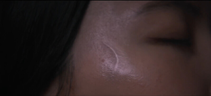 第一部第七集片尾彩蛋畫面,明子臉皮下有納人蟲動 第一部第七集片尾彩蛋畫面,明子臉皮下有納人蟲動