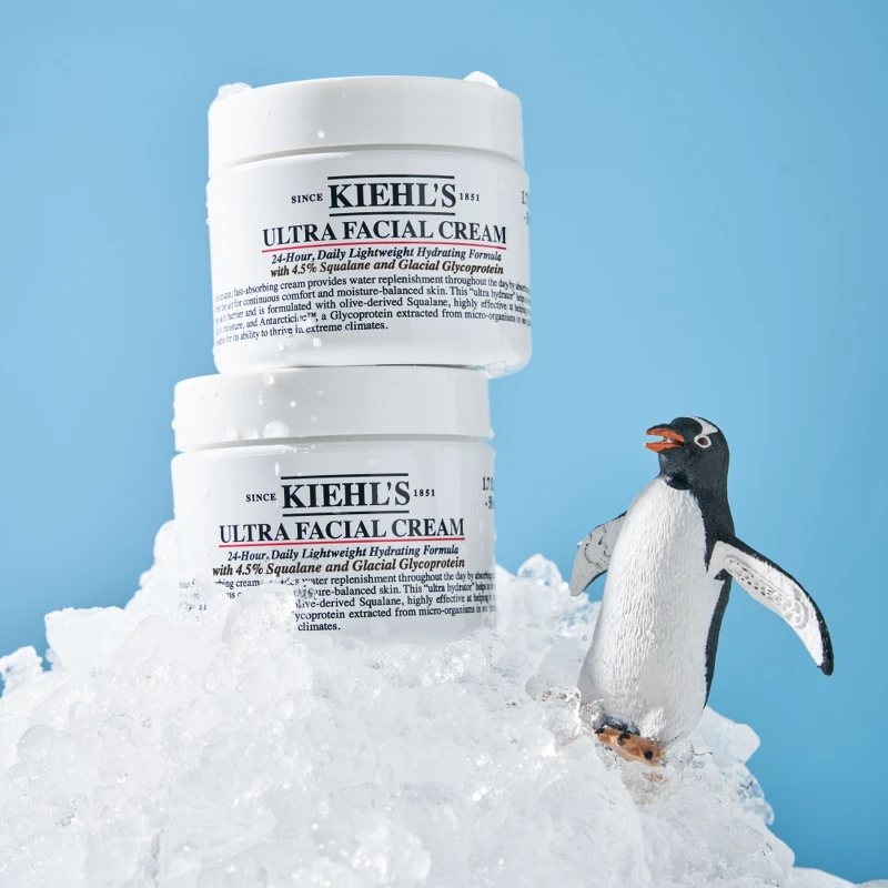 Kiehl’s契爾氏冰河醣蛋白保濕霜情境照。