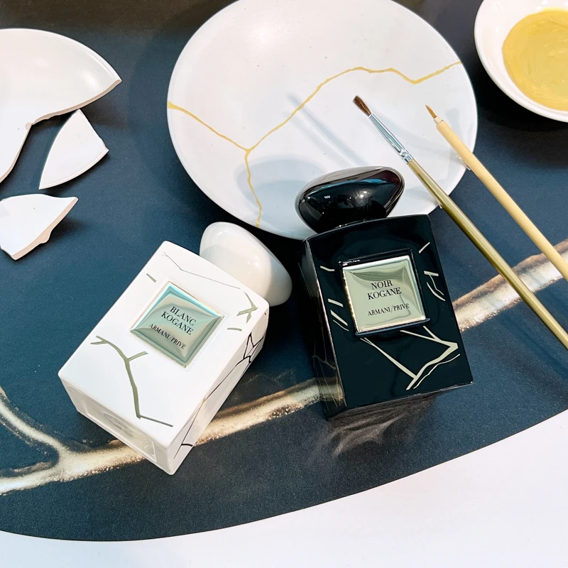 Giorgio Armani亞曼尼ARMANI PRIVE高級訂製香水寰遊系列璨白金繼與黑冽金繼實品。