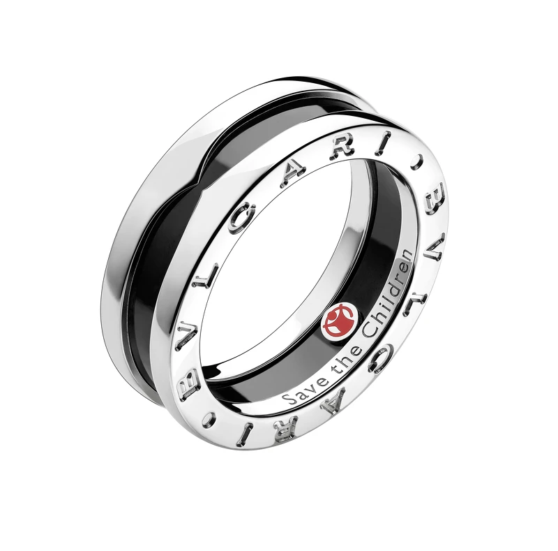 BVLGARI Save The Children 慈善系列B.zero1 純銀黑陶瓷戒指_參考售價:約新台幣18,000元  BVLGARI Save The Children 慈善系列B.zero1 純銀黑陶瓷戒指_參考售價:約新台幣18,000元