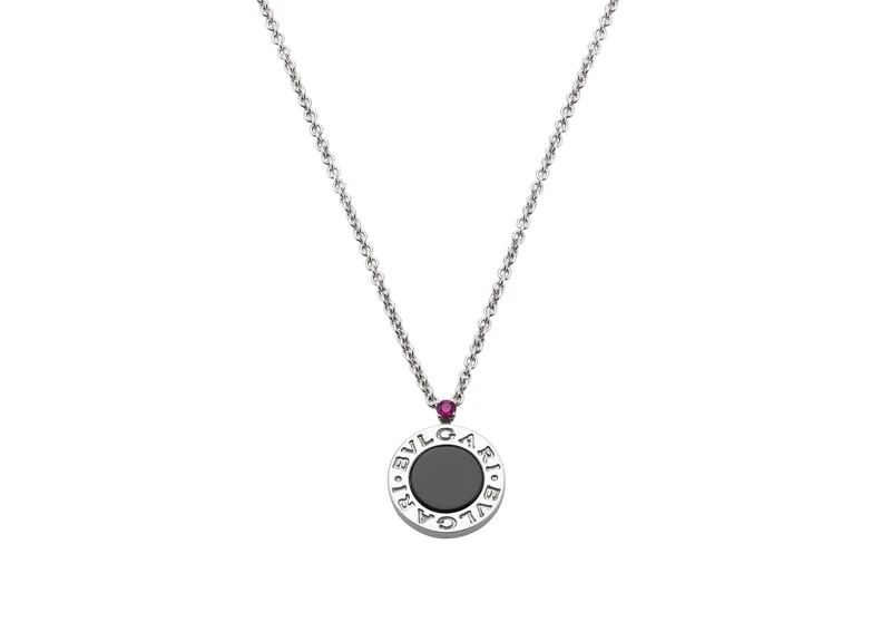 BVLGARI Save The Children 慈善系列BULGARI BULGARI純銀縞瑪瑙與紅寶石項鍊_參考售價：約新台幣24,000元 