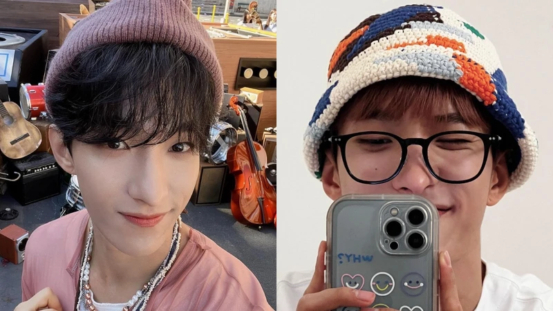 韓團 SEVENTEEN 主唱 DK 李碩珉經常運用不同顏色的毛帽來增加造型感，也懂得運用劉海來增加可愛度。