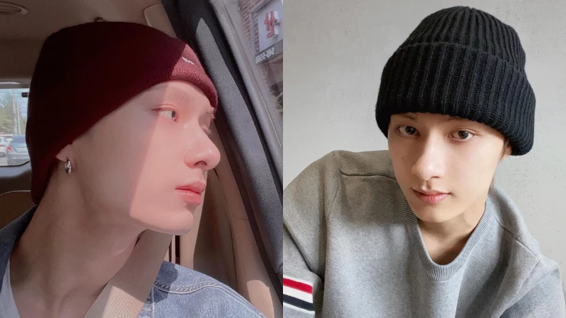 SEVENTEEN Jun 文俊輝運用不同深淺的戴法，營造出街頭潮流與稚氣可愛的兩種面向。