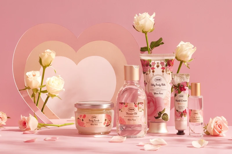 Sabon白玫瑰限量系列情境圖。