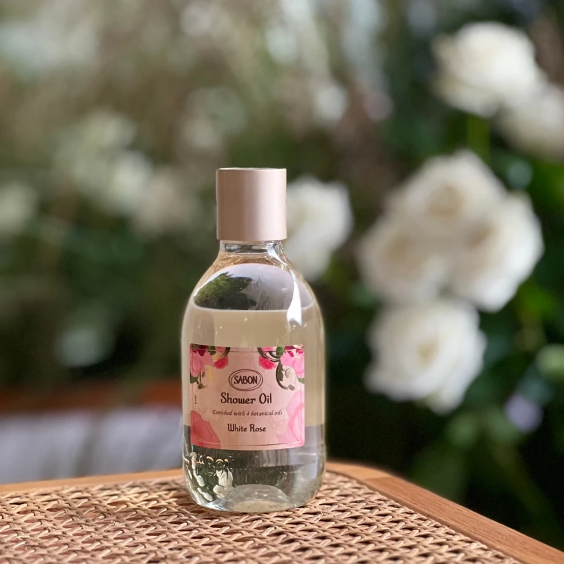 Sabon白玫瑰沐浴油PET瓶300ml，NT1,080
