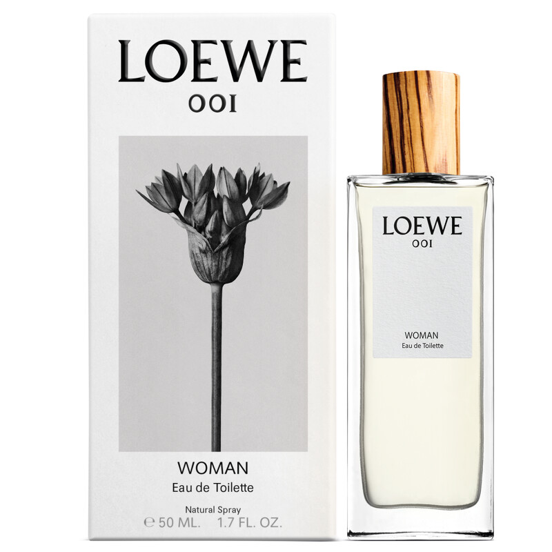 Loewe 001女士淡香水 001 Woman EDT 30ml，NT1,890、50ml，NT3,290、100ml，NT4,480
