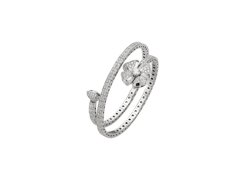 BVLGARI FIOREVER系列 鑽石雙圈手環