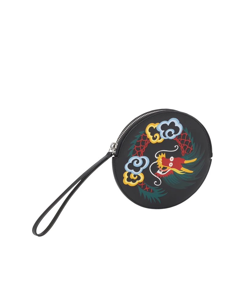 KENZO CNY限定龍繡綵云黑色手拿包，NT10,800。