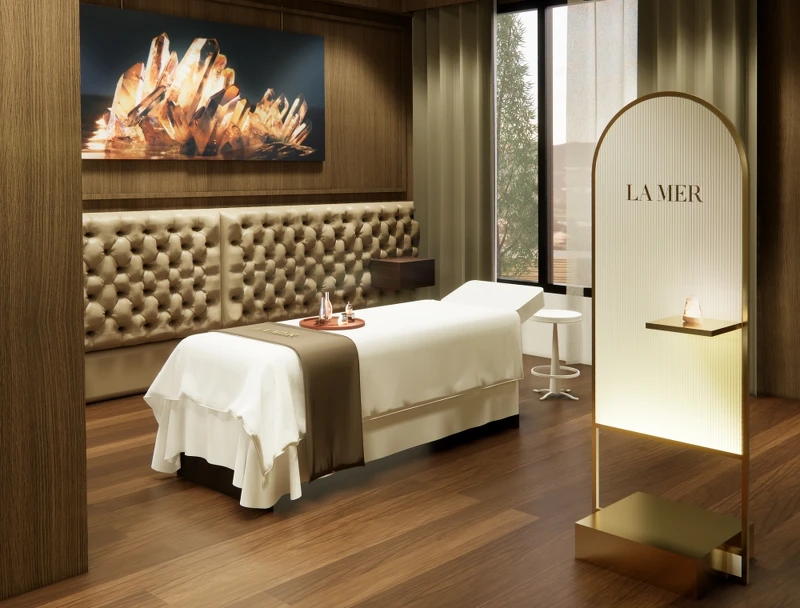 La Mer海洋拉娜極奢原晶護膚水晶頂層套房示意圖。 La Mer海洋拉娜極奢原晶護膚水晶頂層套房示意圖。