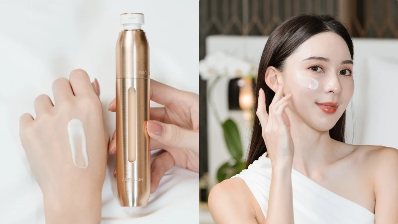 嬌蘭蘭鑽御光能量精華質地示意。 嬌蘭蘭鑽御光能量精華質地示意。