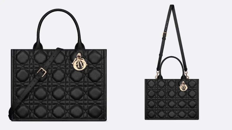 Dior Book Tote 經典黑籐格紋皮革中型款托特包,NT$ 130,000。 Dior Book Tote 經典黑籐格紋皮革中型款托特包,NT$ 130,000。