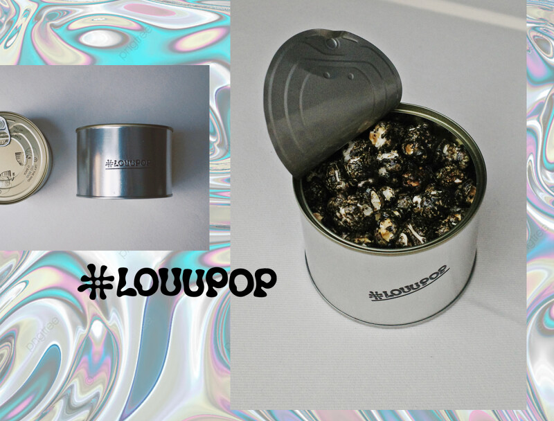 「黑蒜奶油」爆米花。