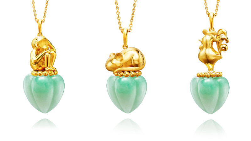 2024甲辰龍年三合生肖為猴、鼠、雞,林曉同設計師珠寶Lucky 12錬墜,售價NT.49600元。 2024甲辰龍年三合生肖為猴、鼠、雞,林曉同設計師珠寶Lucky 12錬墜,售價NT.49600元。