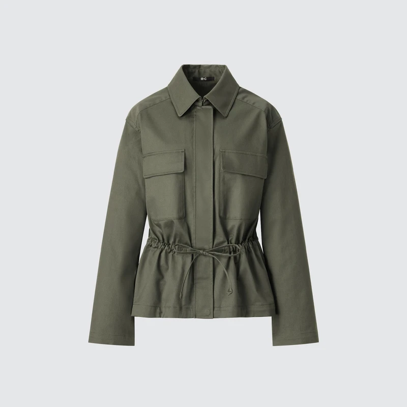 棉質抽繩外套NT$1690。