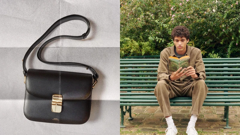 A.P.C. 商品廣告充滿法式清新風格。 A.P.C. 商品廣告充滿法式清新風格。