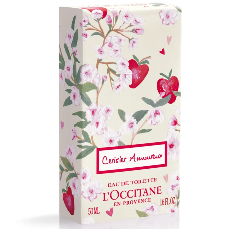 L’OCCITANE歐舒丹草莓櫻花淡香水外盒。