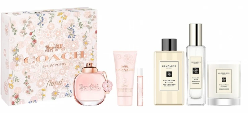 COACH芙洛麗淡香精特惠組NT3,110。JO MALONE LONDON英國梨與小蒼蘭禮盒NT4,550 COACH芙洛麗淡香精特惠組NT3,110。JO MALONE LONDON英國梨與小蒼蘭禮盒NT4,550