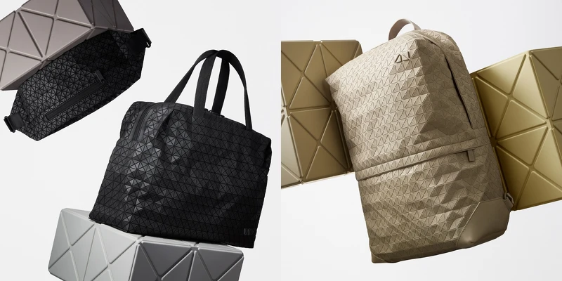 左：BATON夜空平展腰包、右：CARGO夜空方型手提包；LINER ONE-TONE單彩極簡後背包。