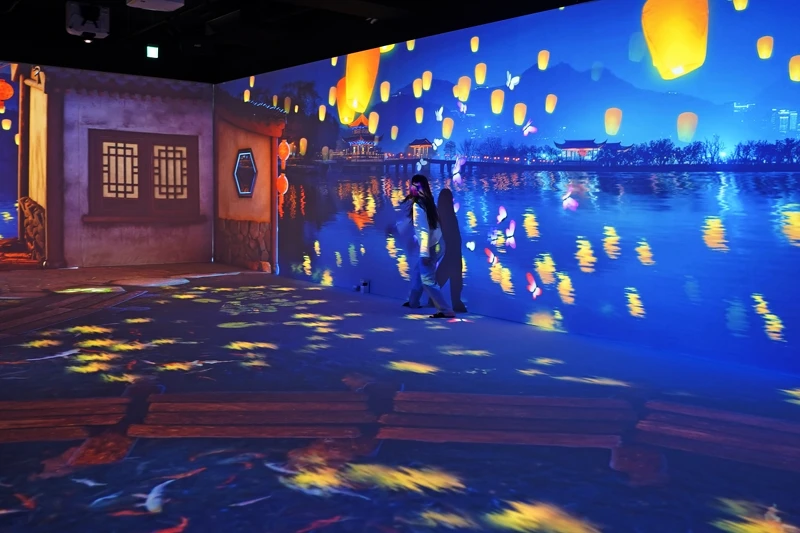 沉浸式互動空間。 沉浸式互動空間。