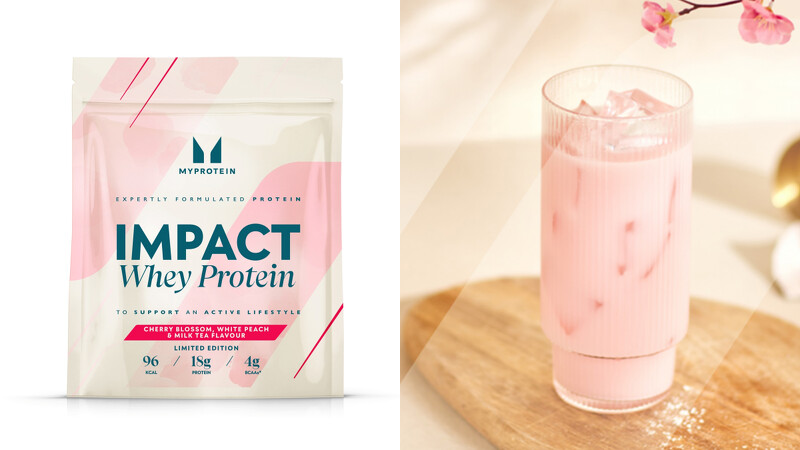 櫻花季限定 白桃奶茶口味 Impact 乳清蛋白粉 1公斤售價2050元 櫻花季限定 白桃奶茶口味 Impact 乳清蛋白粉 1公斤售價2050元