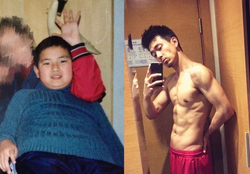 李現曾曬出今昔對比照。 李現曾曬出今昔對比照。