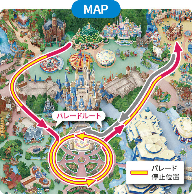 「唐老鴨遊行」路線地圖 「唐老鴨遊行」路線地圖