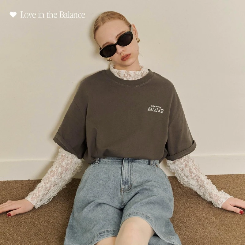 MIT 厚磅標語寬鬆刺繡TEE NT.790