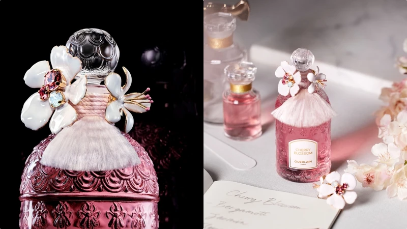 嬌蘭花冠粉櫻淡香水珠櫻流蘇蜂印瓶125ml+30ml,NT39,000 嬌蘭花冠粉櫻淡香水珠櫻流蘇蜂印瓶125ml+30ml,NT39,000