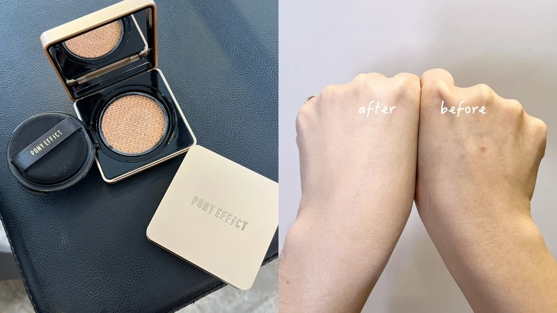 PONY EFFECT絕對持久無瑕氣墊粉餅升級版SPF40/PA++(001粉嫩白、002明亮白、003自然色)15g*2，NT1,380