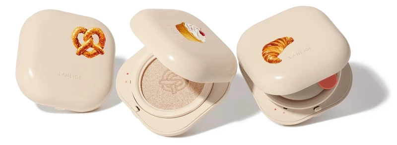 芝NEO型塑霧感氣墊EX SPF46/PA++NEO BAKERY烘焙限定版的三款氣墊。