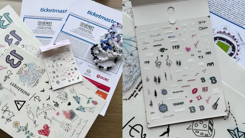 Chris87118設計的泰勒絲美甲貼紙。 Chris87118設計的泰勒絲美甲貼紙。