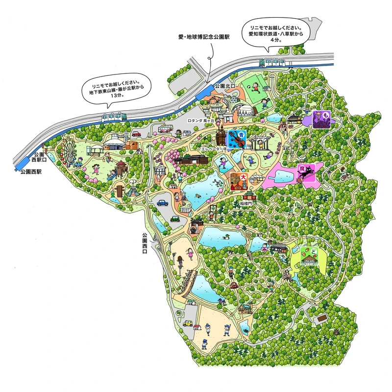 日本吉卜力公園5大園區地圖 日本吉卜力公園5大園區地圖