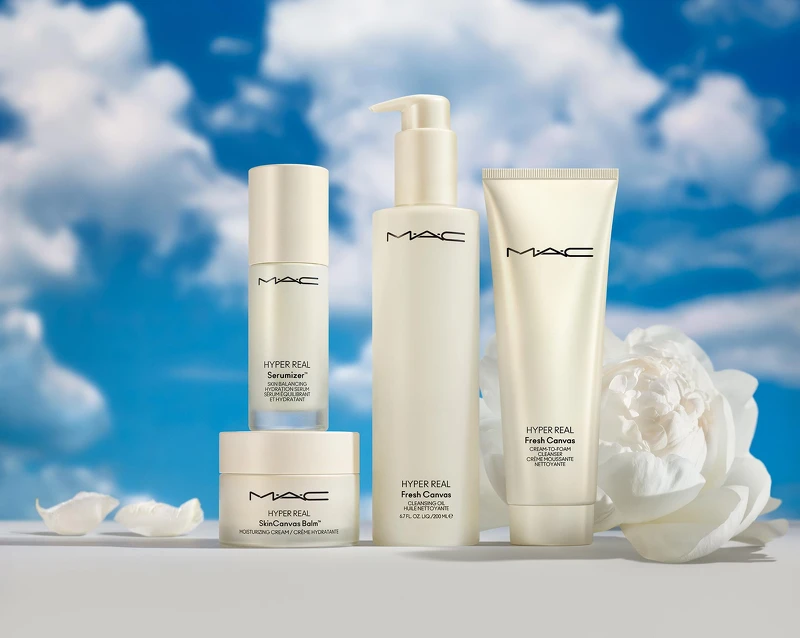 M.A.C HYPER REAL超奇肌高保濕花瓣潔顏乳30ml，NT650、125ml，NT1,350