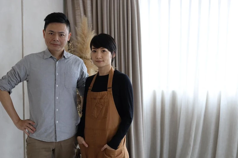 冉冉茶事創辦人藍大誠與主廚王采晴。 冉冉茶事創辦人藍大誠與主廚王采晴。