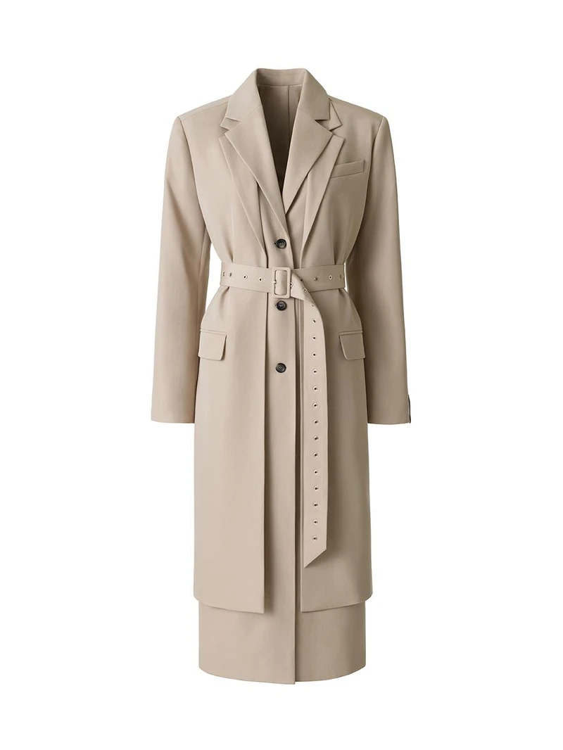 羊毛混紡雙層大衣NT$12999。