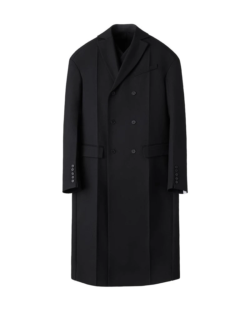 雙層羊毛大衣NT$12999。