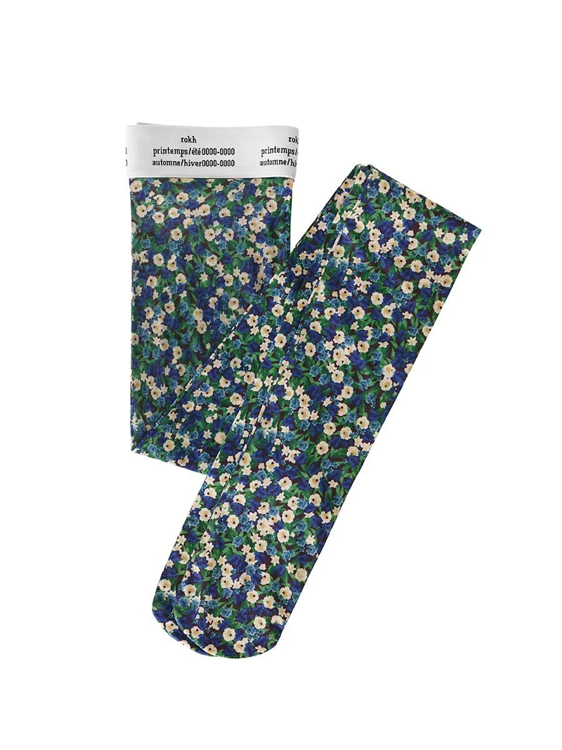 30丹花朵圖案褲襪NT$1499。