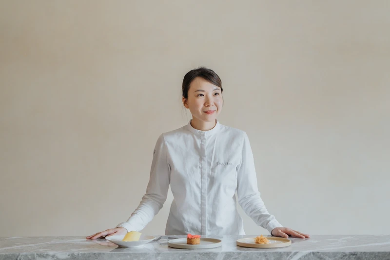 甜點主廚 Una（韓慧婷）。