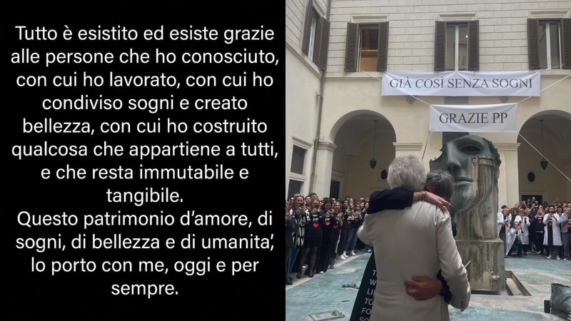 Valentino 團隊不捨的告別合作長達25年的設計師 Pierpaolo Piccioli。  Valentino 團隊不捨的告別合作長達25年的設計師 Pierpaolo Piccioli。