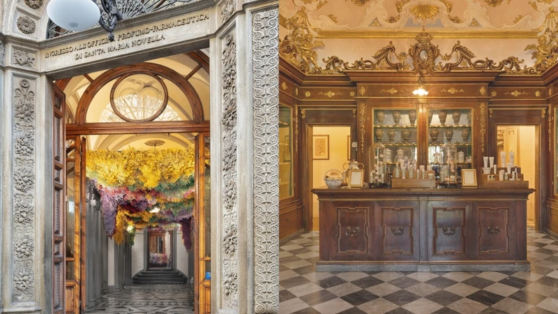 Officina Profumo Farmaceutica di Santa Maria Novella位於義大利佛羅倫斯的總店。 Officina Profumo Farmaceutica di Santa Maria Novella位於義大利佛羅倫斯的總店。