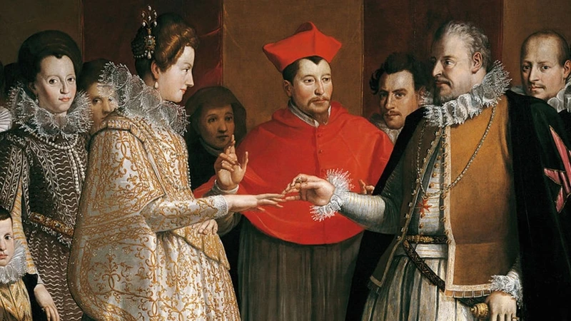 凱薩琳・德・麥地奇與法國國王亨利二世。 凱薩琳・德・麥地奇與法國國王亨利二世。