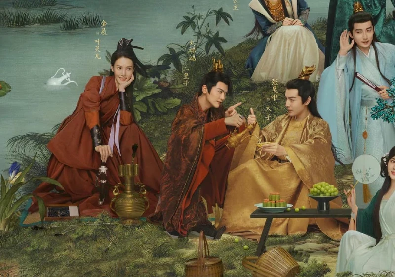 葉靈兒與二皇子在海報中凝視不同方向,頗有貌合神離的意味。 葉靈兒與二皇子在海報中凝視不同方向,頗有貌合神離的意味。
