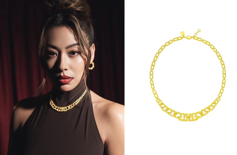 金熾龍騰純金項鍊，NT269,000。 